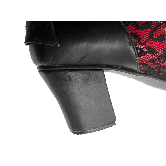 Demonia Goblin 2 Goth Black Red Platform Mary Janes Lace Button 11 Dolls Kill - Picture 8 of 8